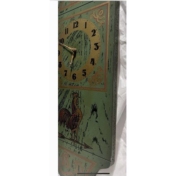 VTG Lady Seth SETH THOMAS Cornwall Wall Clock Kitchen Decor Rooster Folk Art - Picture 8 of 8